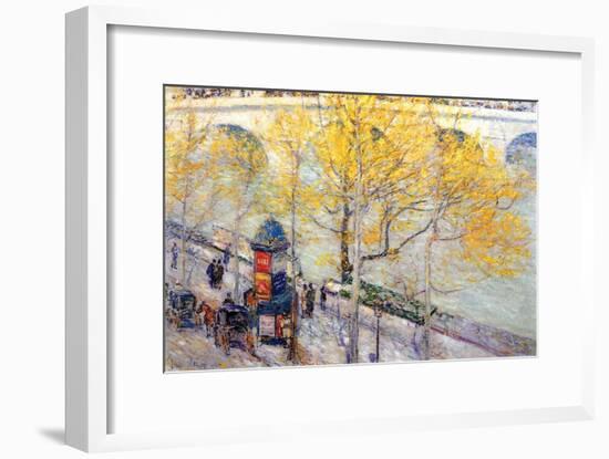 Pont Royal, Paris-Childe Hassam-Framed Art Print
