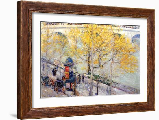 Pont Royal, Paris-Childe Hassam-Framed Art Print