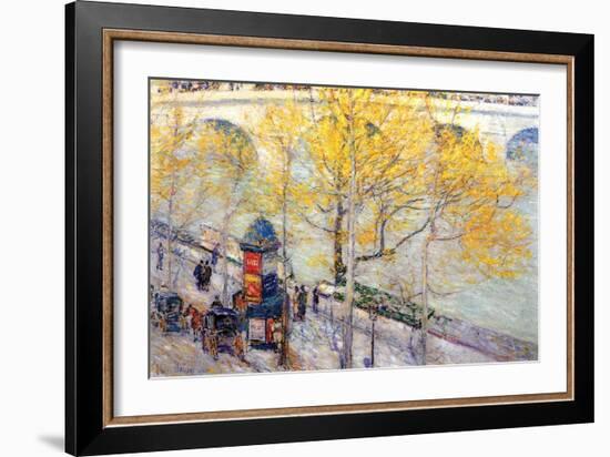 Pont Royal, Paris-Childe Hassam-Framed Art Print