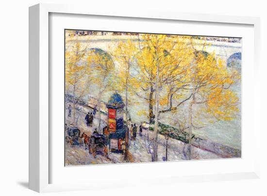 Pont Royal, Paris-Childe Hassam-Framed Art Print