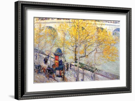 Pont Royal, Paris-Childe Hassam-Framed Art Print