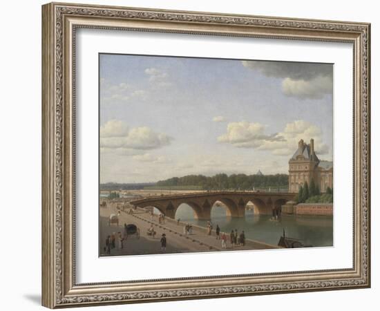 Pont Royal seen from Quai Voltaire, 1812-Christoffer-wilhelm Eckersberg-Framed Giclee Print