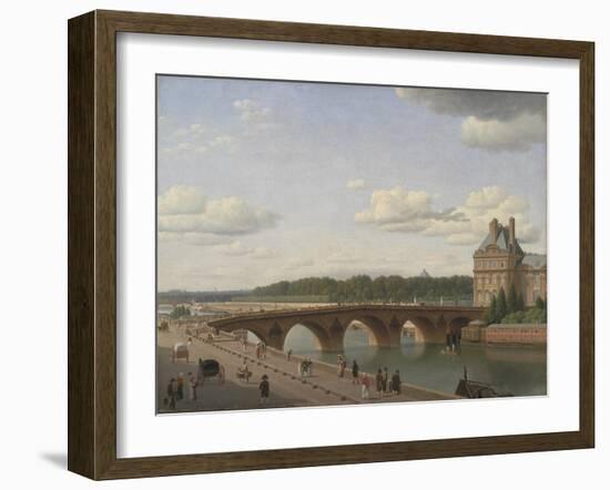 Pont Royal seen from Quai Voltaire, 1812-Christoffer-wilhelm Eckersberg-Framed Giclee Print