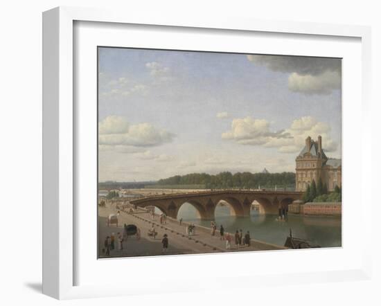 Pont Royal seen from Quai Voltaire, 1812-Christoffer-wilhelm Eckersberg-Framed Giclee Print