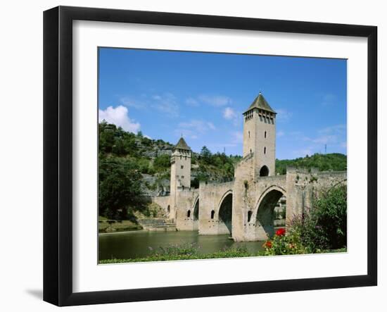 Pont Valentre and Lot River, Cahors, Lot Region, France-null-Framed Photographic Print