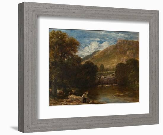 Pont-Y-Pair, Conwy, 1851 (Oil on Canvas)-David Cox-Framed Giclee Print