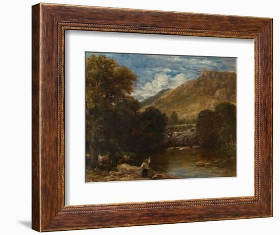 Pont-Y-Pair, Conwy, 1851 (Oil on Canvas)-David Cox-Framed Giclee Print