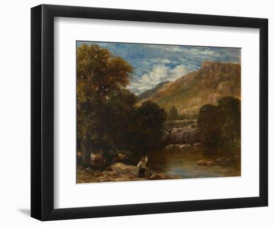 Pont-Y-Pair, Conwy, 1851 (Oil on Canvas)-David Cox-Framed Giclee Print