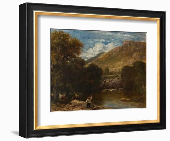 Pont-Y-Pair, Conwy, 1851 (Oil on Canvas)-David Cox-Framed Giclee Print