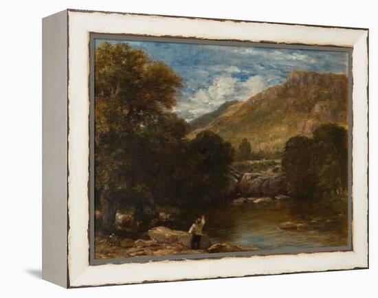 Pont-Y-Pair, Conwy, 1851 (Oil on Canvas)-David Cox-Framed Premier Image Canvas