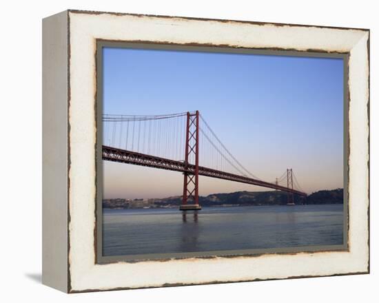 Ponte 25 De Abril Over the River Tagus, Lisbon, Portugal-Yadid Levy-Framed Premier Image Canvas
