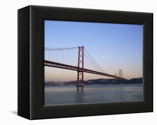 Ponte 25 De Abril Over the River Tagus, Lisbon, Portugal-Yadid Levy-Framed Premier Image Canvas