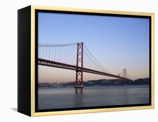 Ponte 25 De Abril Over the River Tagus, Lisbon, Portugal-Yadid Levy-Framed Premier Image Canvas