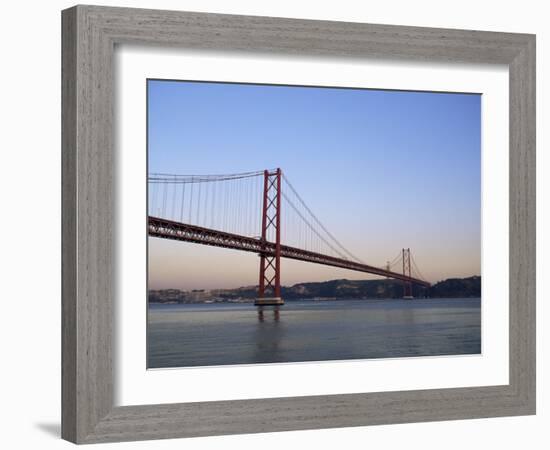 Ponte 25 De Abril Over the River Tagus, Lisbon, Portugal-Yadid Levy-Framed Photographic Print