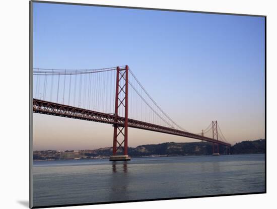 Ponte 25 De Abril Over the River Tagus, Lisbon, Portugal-Yadid Levy-Mounted Photographic Print