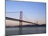 Ponte 25 De Abril Over the River Tagus, Lisbon, Portugal-Yadid Levy-Mounted Photographic Print