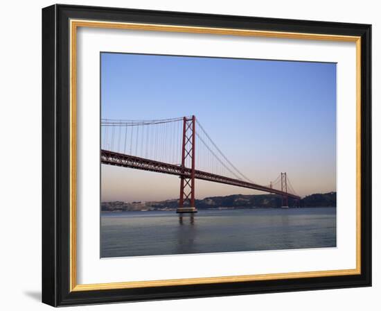 Ponte 25 De Abril Over the River Tagus, Lisbon, Portugal-Yadid Levy-Framed Photographic Print