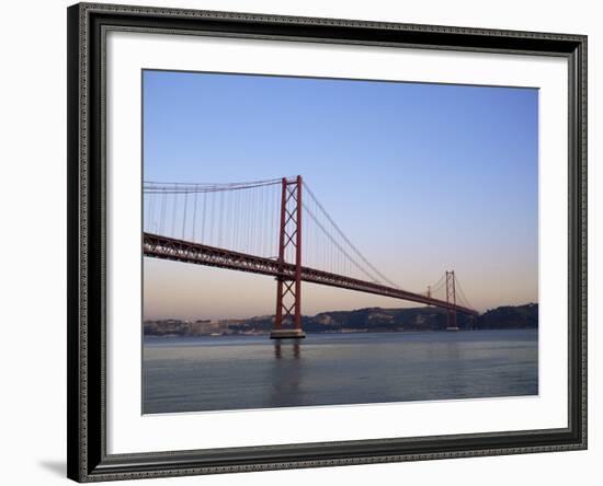 Ponte 25 De Abril Over the River Tagus, Lisbon, Portugal-Yadid Levy-Framed Photographic Print