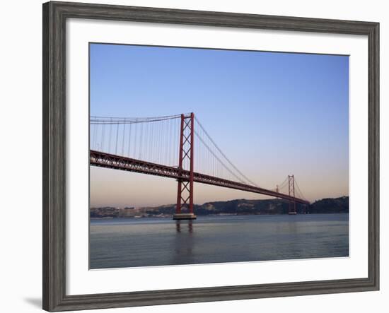 Ponte 25 De Abril Over the River Tagus, Lisbon, Portugal-Yadid Levy-Framed Photographic Print