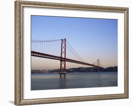 Ponte 25 De Abril Over the River Tagus, Lisbon, Portugal-Yadid Levy-Framed Photographic Print