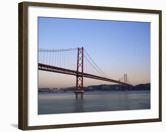 Ponte 25 De Abril Over the River Tagus, Lisbon, Portugal-Yadid Levy-Framed Photographic Print