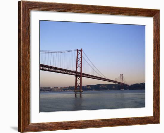 Ponte 25 De Abril Over the River Tagus, Lisbon, Portugal-Yadid Levy-Framed Photographic Print