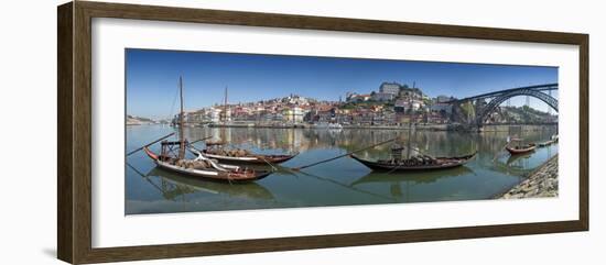 Ponte de Dom Luis I and Port Carrying Barcos, Porto, Portugal-Alan Copson-Framed Photographic Print