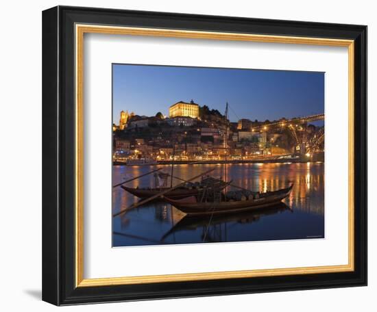 Ponte de Dom Luis I and Port Carrying Barcos, Porto, Portugal-Alan Copson-Framed Photographic Print