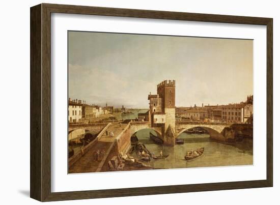 Ponte Delle Navi, Verona-Bernardo Bellotto-Framed Giclee Print