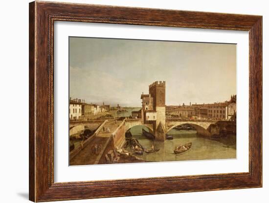 Ponte Delle Navi, Verona-Bernardo Bellotto-Framed Giclee Print