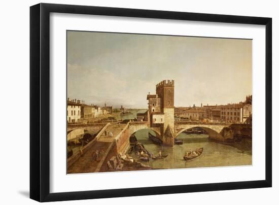 Ponte Delle Navi, Verona-Bernardo Bellotto-Framed Giclee Print