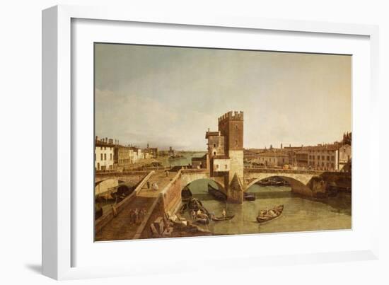 Ponte Delle Navi, Verona-Bernardo Bellotto-Framed Giclee Print