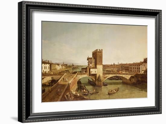 Ponte Delle Navi, Verona-Bernardo Bellotto-Framed Giclee Print