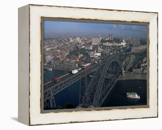 Ponte Dom Luis I Across the Douro River, Porto (Oporto), Portugal-Upperhall-Framed Premier Image Canvas