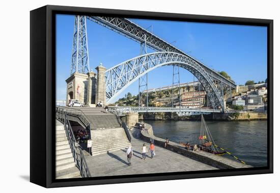 Ponte Dom Luis I Bridge over the Douro River, UNESCO World Heritage Site, Oporto, Portugal, Europe-G and M Therin-Weise-Framed Premier Image Canvas