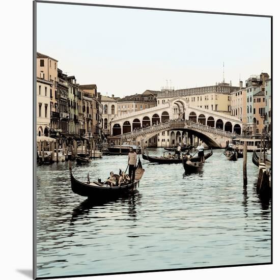 Ponte Rialto con Gondolas-Alan Blaustein-Mounted Photographic Print