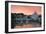 Ponte Sant'Angelo and St. Peter's Basilica at Sunset, Vatican City, Rome-David Clapp-Framed Photographic Print