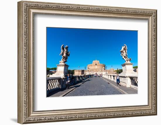 Ponte Sant'Angelo, Mausoleum of Hadrian (Castel Sant'Angelo), Rome-Nico Tondini-Framed Photographic Print