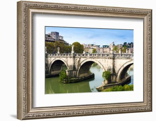 Ponte Sant'Angelo, River Tiber, UNESCO World Heritage Site, Rome, Latium, Italy, Europe-Nico Tondini-Framed Photographic Print