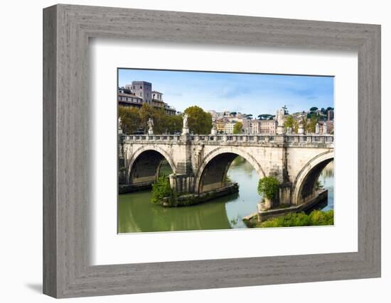 Ponte Sant'Angelo, River Tiber, UNESCO World Heritage Site, Rome, Latium, Italy, Europe-Nico Tondini-Framed Photographic Print