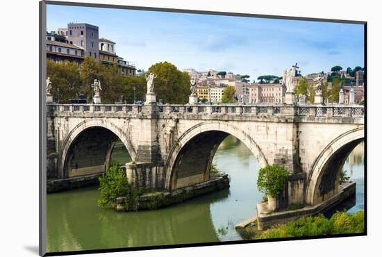 Ponte Sant'Angelo, River Tiber, UNESCO World Heritage Site, Rome, Latium, Italy, Europe-Nico Tondini-Mounted Photographic Print