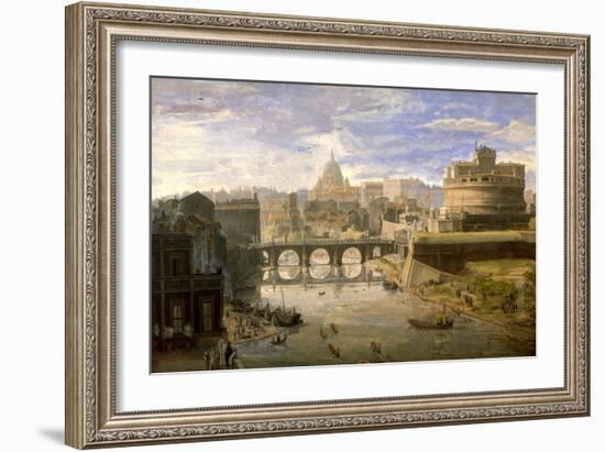 Ponte Sant'Angelo, Rome-Gaspar van Wittel-Framed Giclee Print