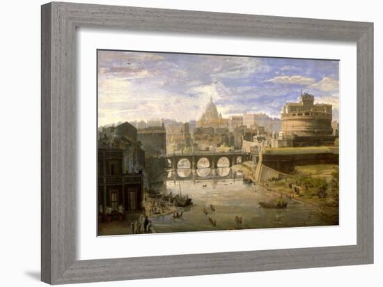 Ponte Sant'Angelo, Rome-Gaspar van Wittel-Framed Giclee Print