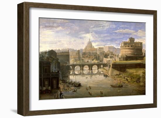 Ponte Sant'Angelo, Rome-Gaspar van Wittel-Framed Giclee Print