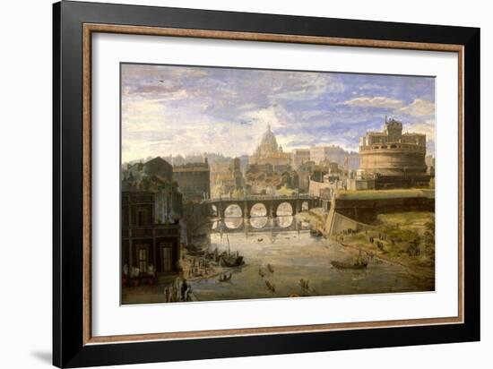 Ponte Sant'Angelo, Rome-Gaspar van Wittel-Framed Giclee Print