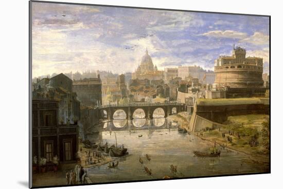 Ponte Sant'Angelo, Rome-Gaspar van Wittel-Mounted Giclee Print