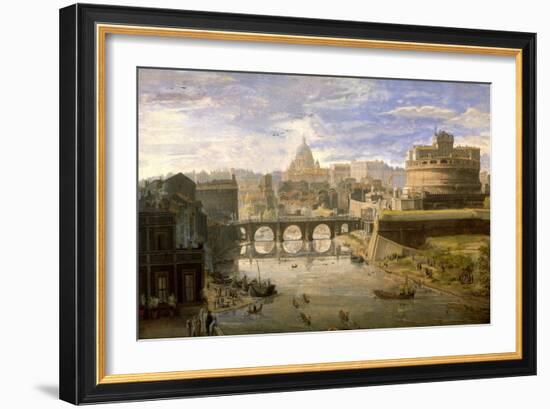 Ponte Sant'Angelo, Rome-Gaspar van Wittel-Framed Giclee Print
