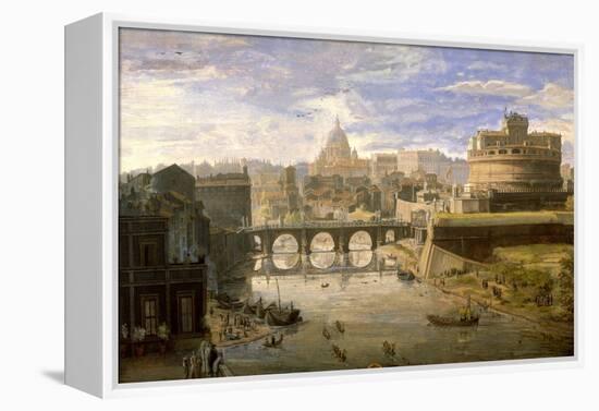 Ponte Sant'Angelo, Rome-Gaspar van Wittel-Framed Premier Image Canvas