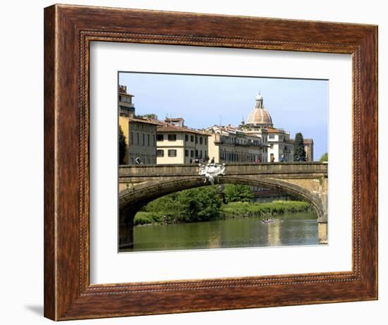 Ponte Santa Trinita, Arno River, Florence, UNESCO World Heritage Site, Tuscany, Italy-Nico Tondini-Framed Photographic Print