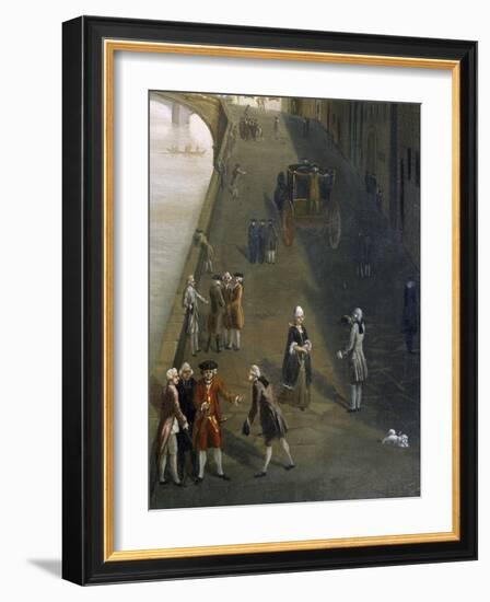 Ponte Santa Trinita' in Florence-Thomas Patch-Framed Giclee Print